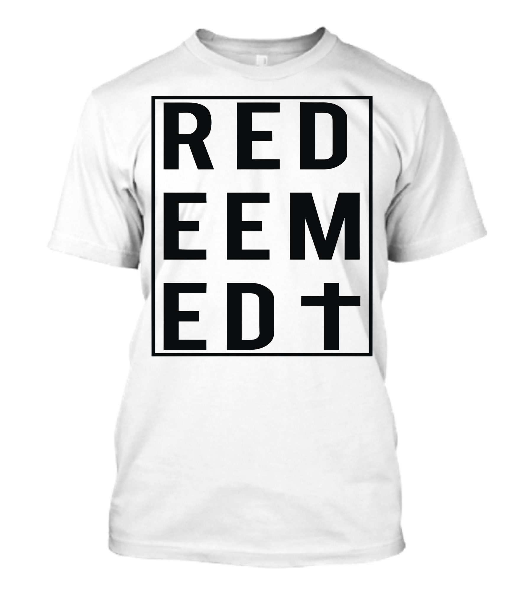 Redeemed With Cross Symbol In Bold Letters T-Shirt
