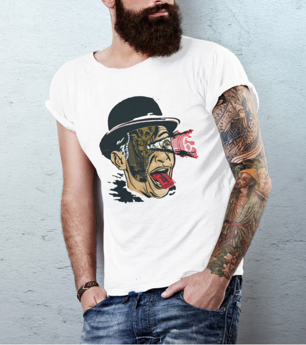 Reel Passion Vintage Cinema Mechanic Head With Admit One Ticket T-Shirt