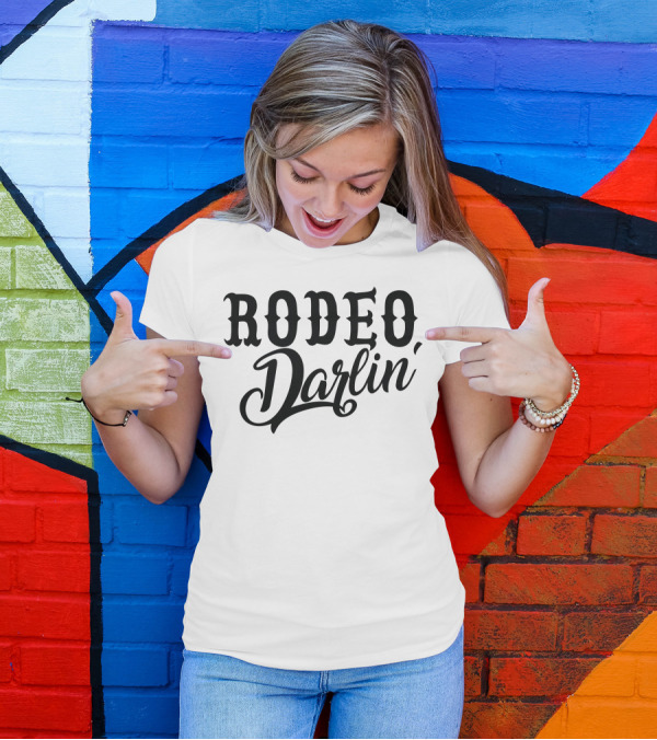 Rodeo Darlin' Western Charm Apparel For Cowgirl Enthusiasts T-Shirt