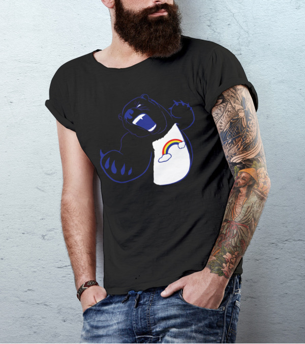 Scarebear Angry Bear With Rainbow And Cloud T-Shirt