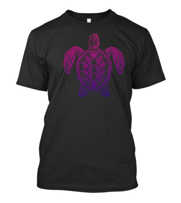 Sea Turtle Spirit Gradient Pink And Purple T-Shirt