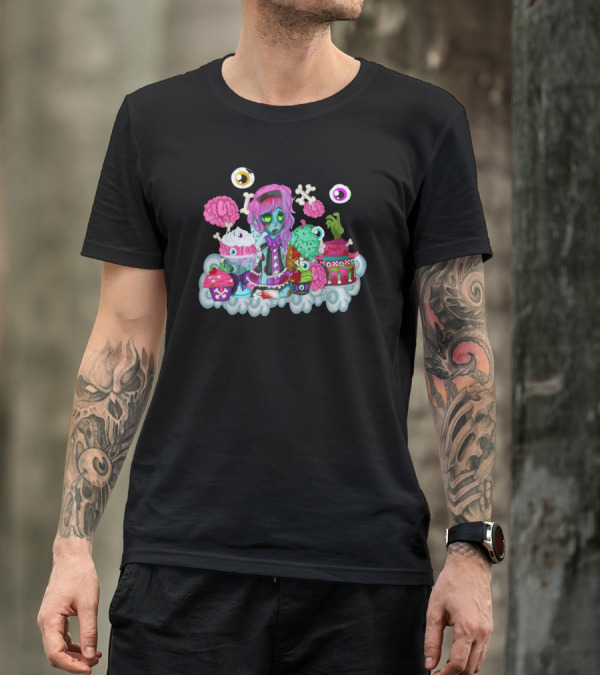 A Little Cake With My Brains Zombie Cupcakes And Creepy Sweets Extravaganza T-Shirt