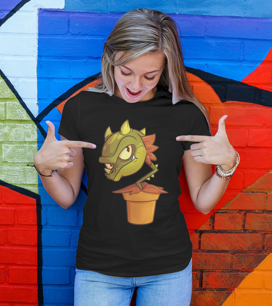 Snap Dragon In A Pot With Playful Cartoon Features T-Shirt