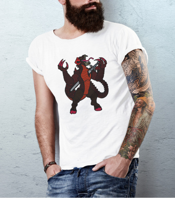 Abaddon Demon Dragon With Sword T-Shirt