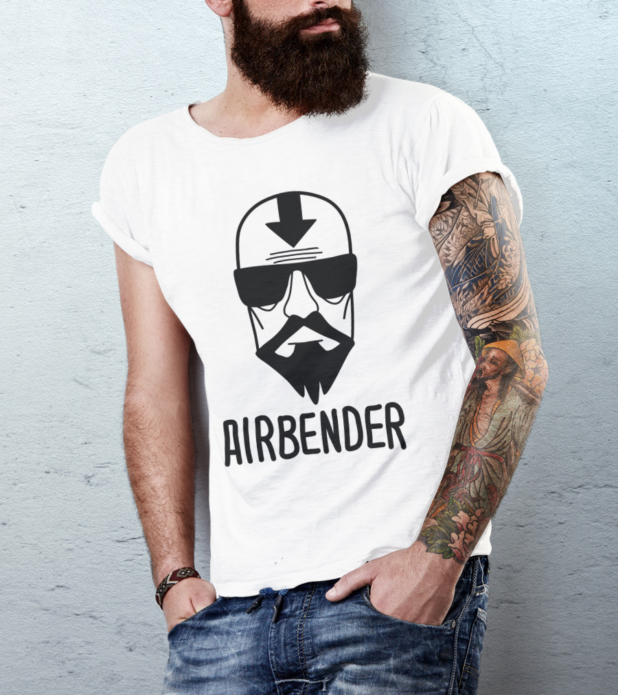 Airbender Avatar Sunglasses Arrow Bald Head T-Shirt
