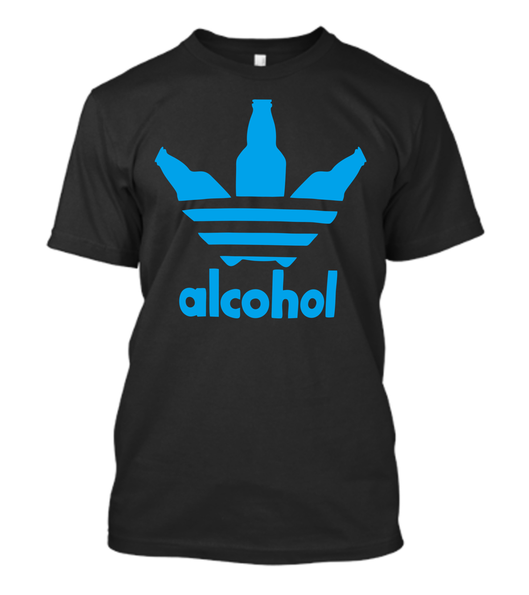 Alcohol Beer Bottles Blue Iconic T-Shirt