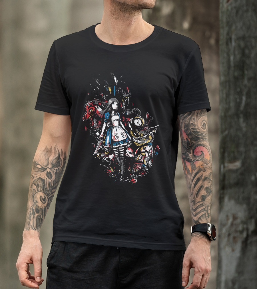 Alice In Wonderland Madness Dark Fantasy T-Shirt