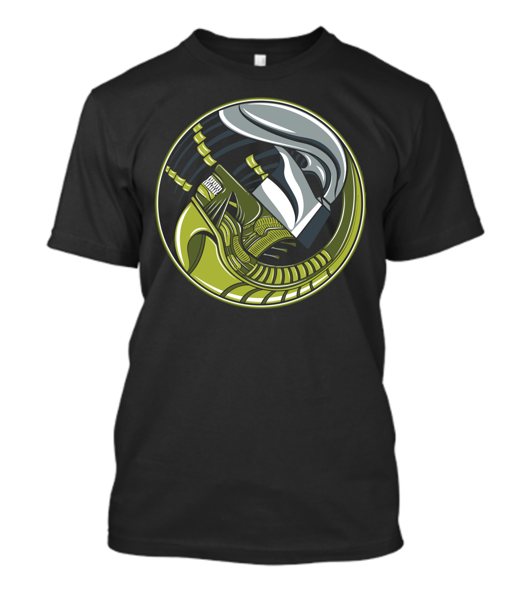 Alien Yang Sci-Fi Creature Yin-Yang Fusion T-Shirt