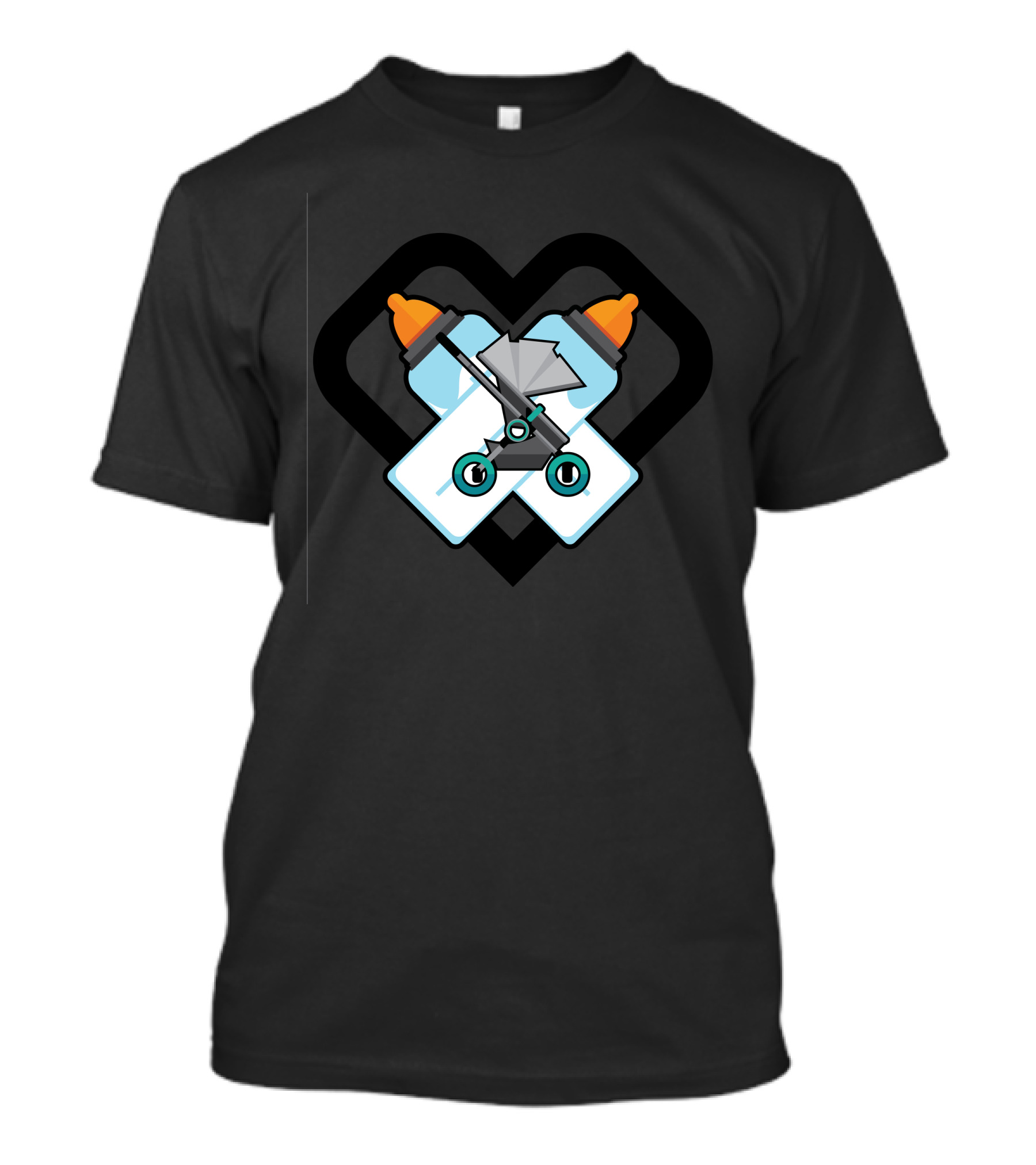 Awesome Parents Guild Bottle And Stroller Heart T-Shirt