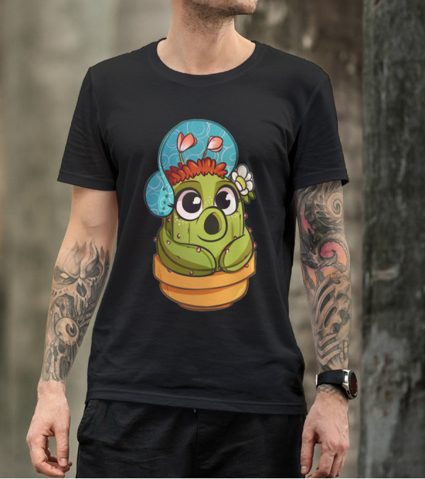Baby Cactus Cute Cartoon Character T-Shirt