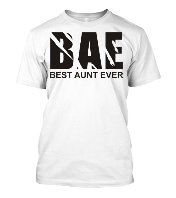 BAE Best Aunt Ever Bold Minimalist Text T-Shirt