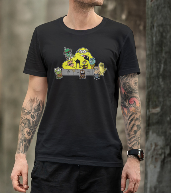 Banana The Hutt Cute Blobby Characters In Sci-Fi Crossover Fun T-Shirt