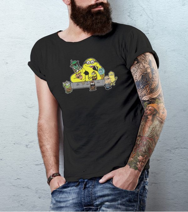 Banana The Hutt Cute Blobby Characters In Sci-Fi Crossover Fun T-Shirt