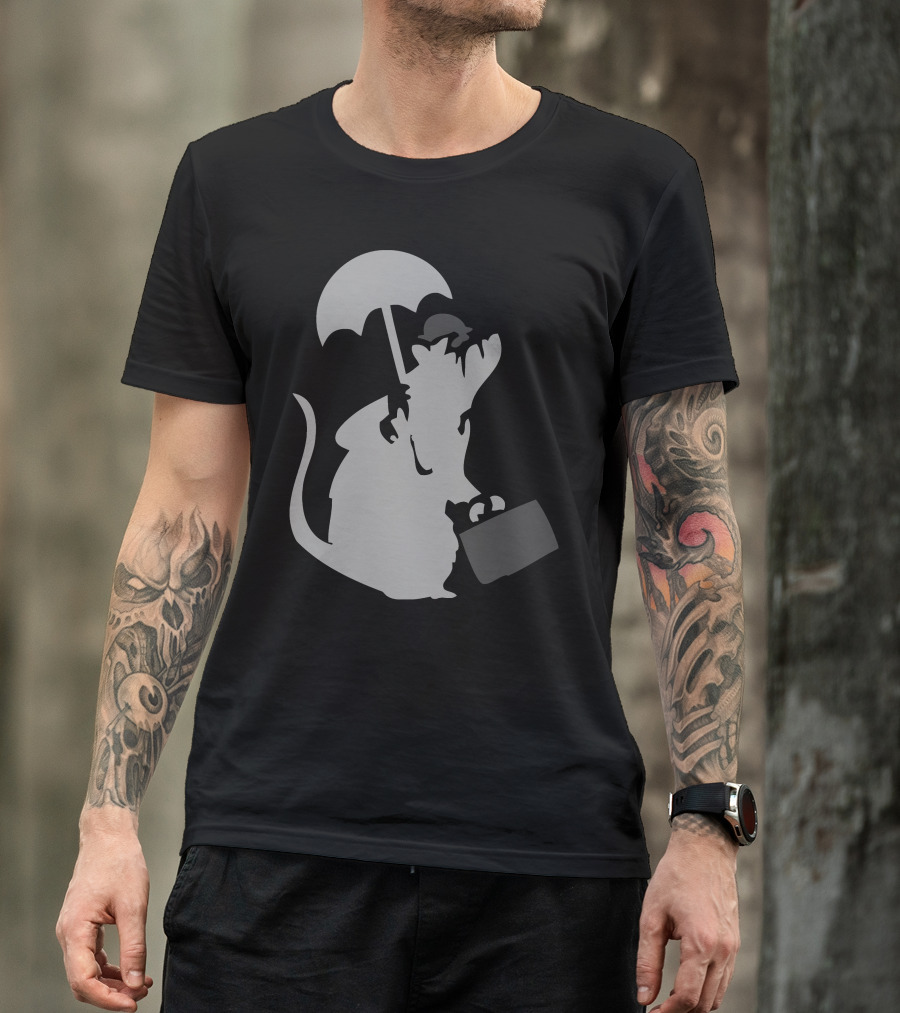 Banksy Executive Rat Umbrella Briefcase T-Shirt