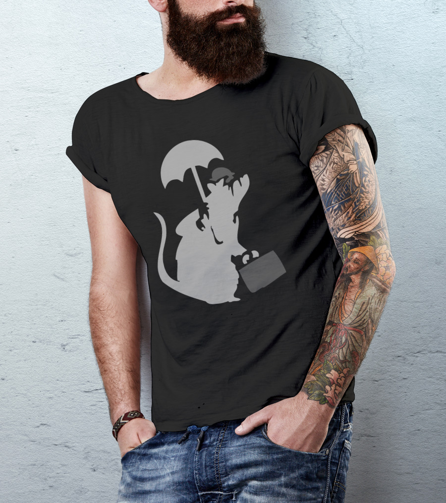 Banksy Executive Rat Umbrella Briefcase T-Shirt