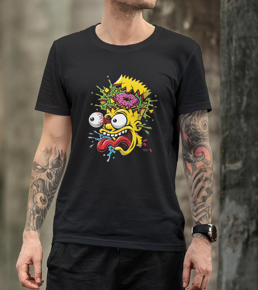 Bart Blast Bootleg Donut Explosion T-Shirt