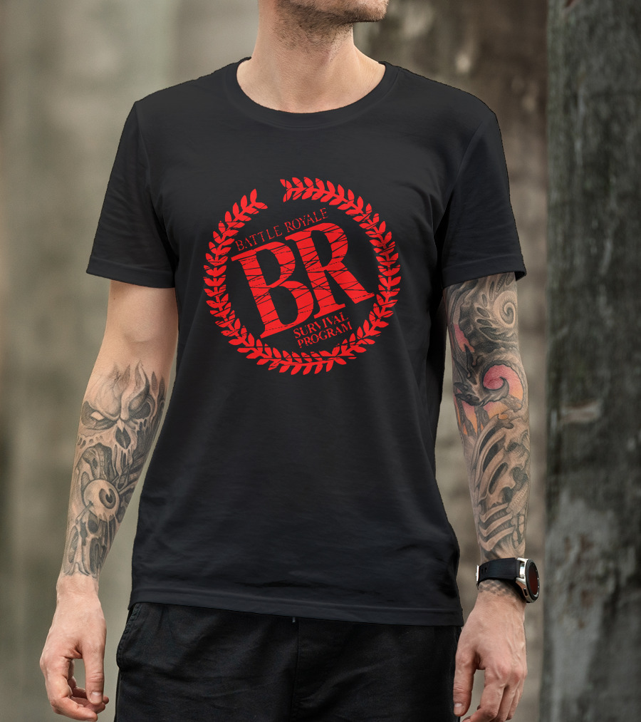 BR Battle Royale Survival Program Laurel Wreath T-Shirt