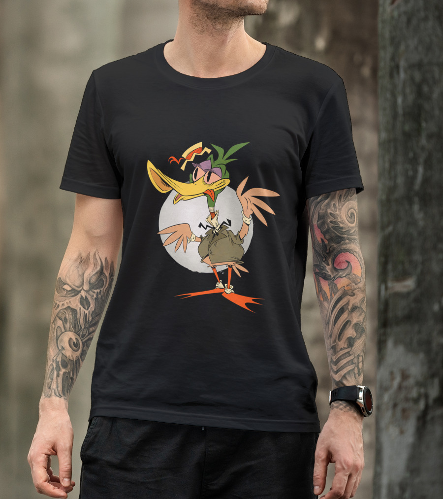 Bayou Duck Cartoon Detective Moonlit T-Shirt
