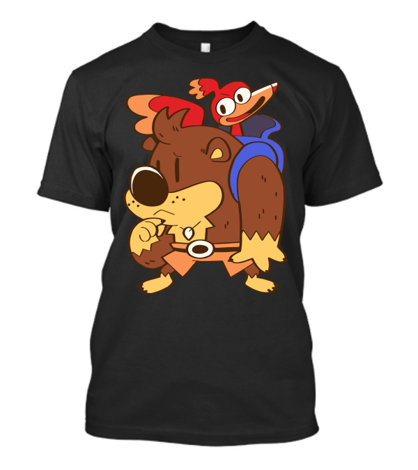 Bear Bird Banjo Kazooie Retro Style Characters T-Shirt
