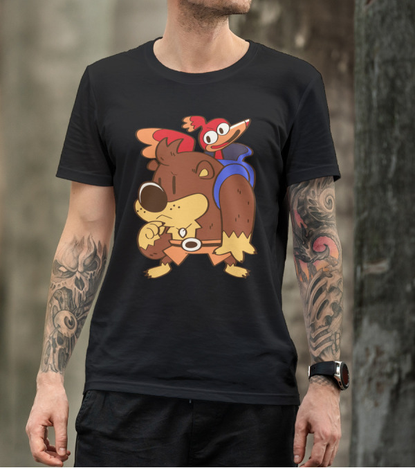 Bear Bird Banjo Kazooie Retro Style Characters T-Shirt