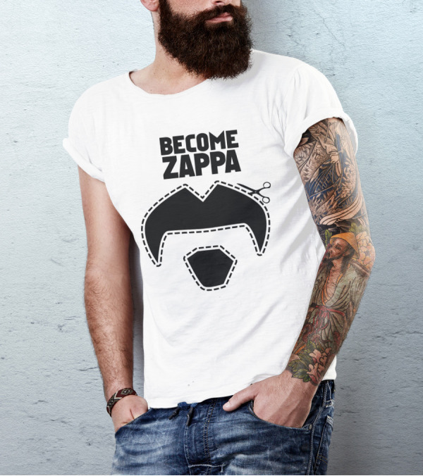Become Zappa Hair Cutout Scissors T-Shirt