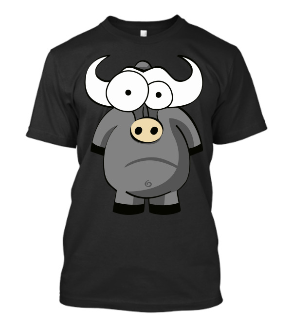 Bhains Ki Aankh Cartoon Buffalo With Big Eyes T-Shirt