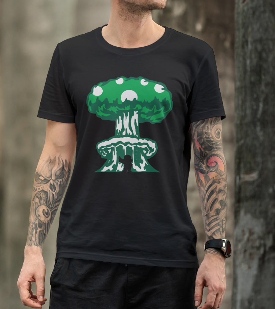 Blast Of Black Mario Mushroom Explosion T-Shirt