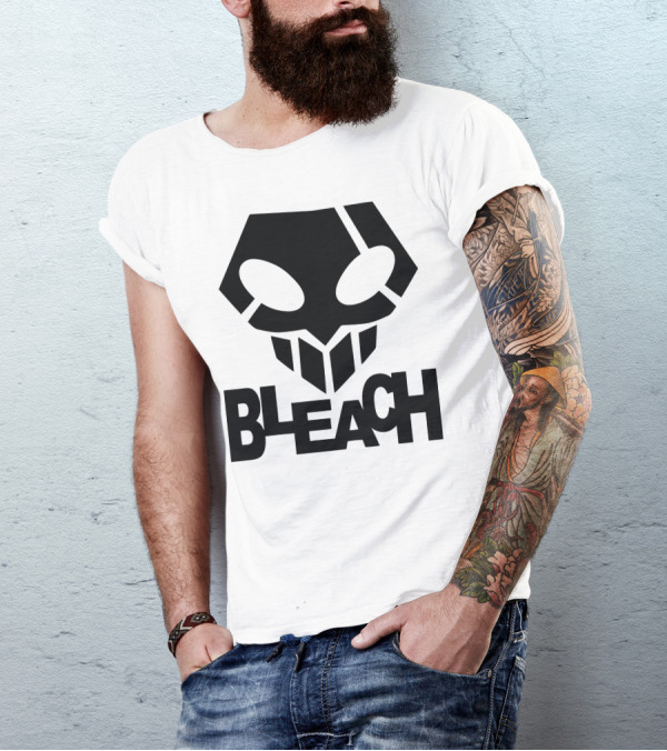 Bleach Skull Icon With Stylized Typography T-Shirt