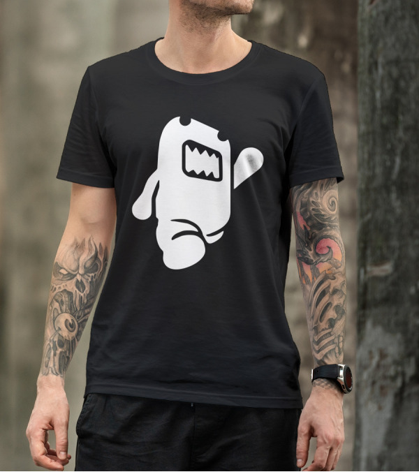 Domo Kun Animated Character Icon With Open Mouth And Raised Arm T-Shirt
