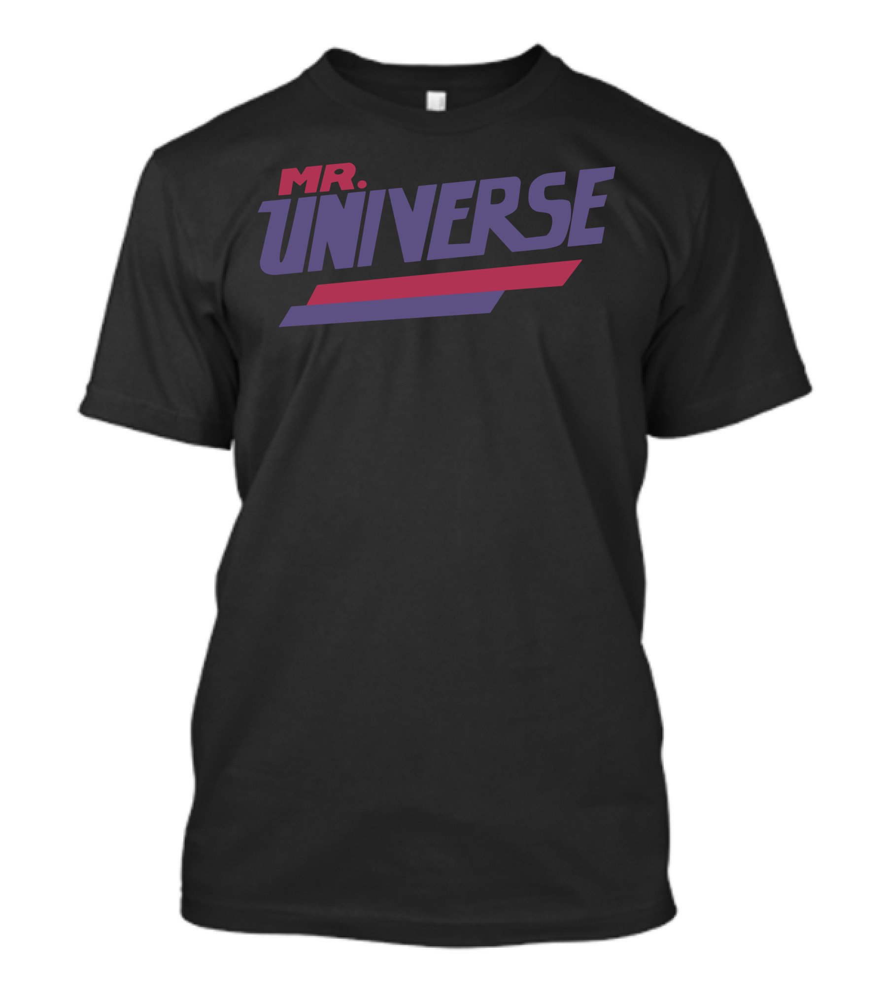 Mr Universe Bold Retro Style Purple T-Shirt