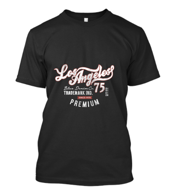 Los Angeles 75 Blue Denim Co Premium Since 1975 T-Shirt
