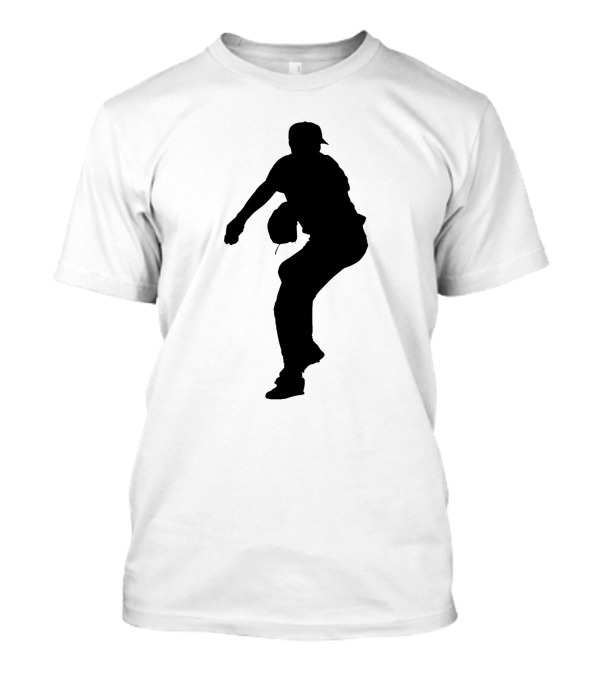 Baseball Pitcher Silhouette Motion T-Shirt
