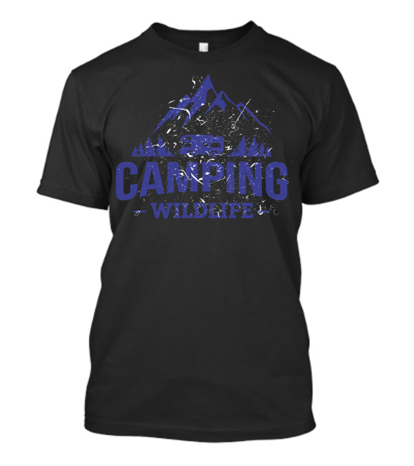 Camping Wildlife Mountains RV Adventure T-Shirt