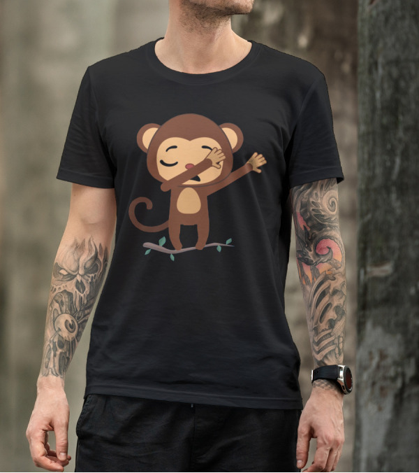 Funny Dabbing Monkey Tree Pose T-Shirt