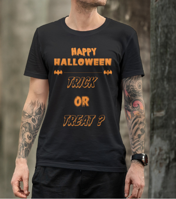 Happy Halloween Trick Or Treat With Bats T-Shirt