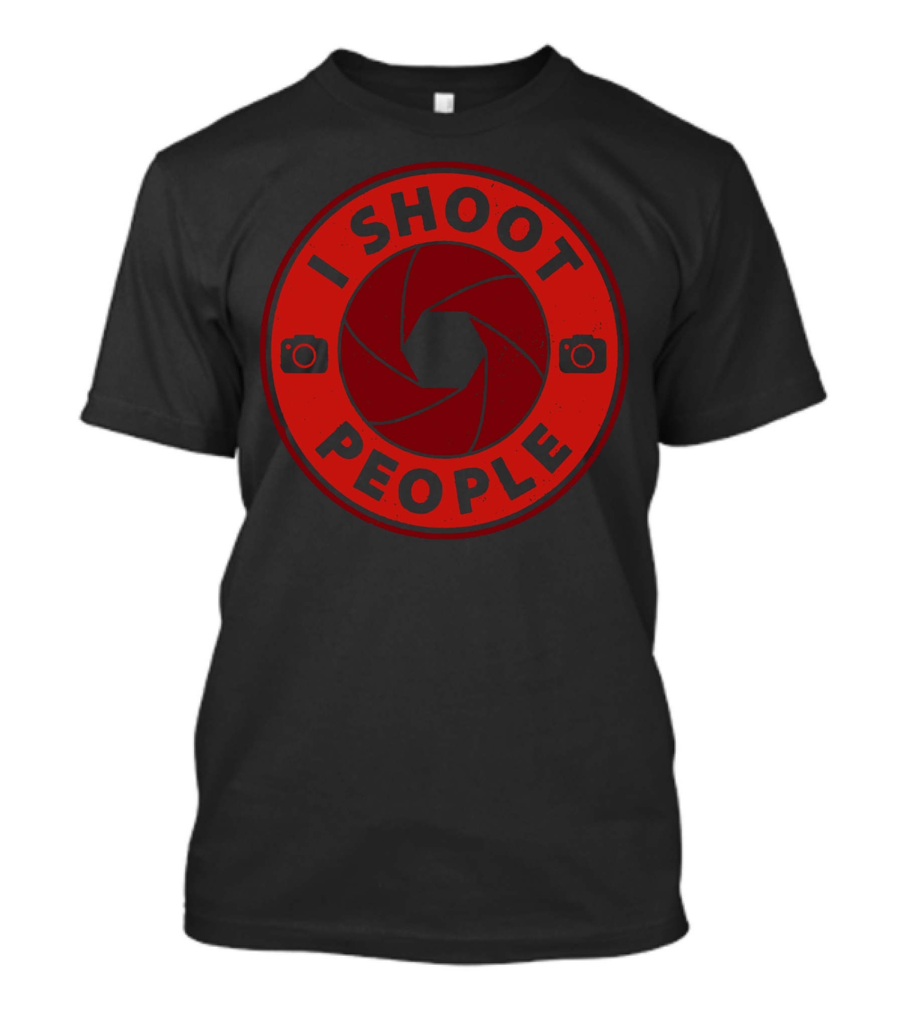 I Shoot People Camera Shutter Red Circle With Cameras T-Shirt