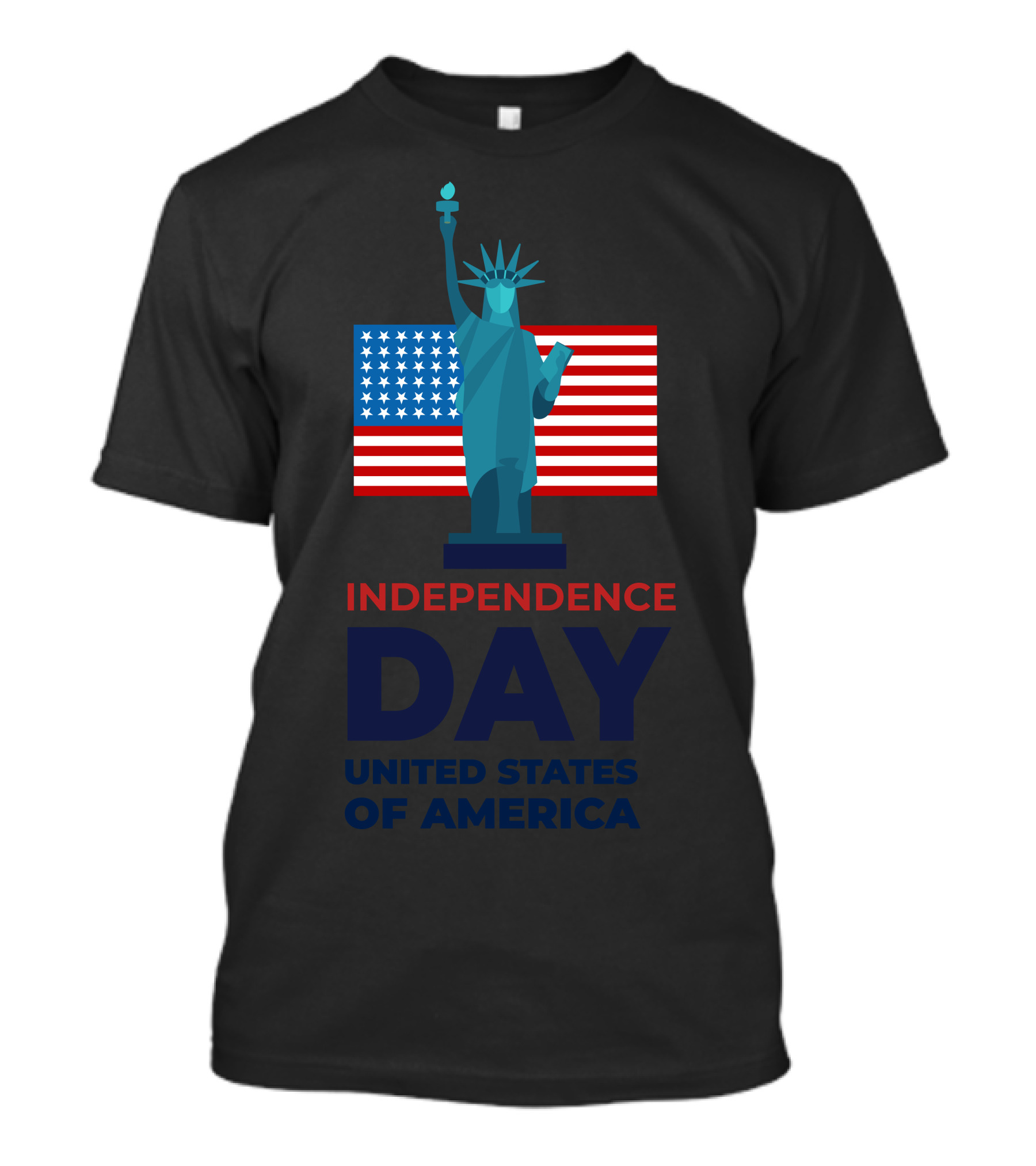 Independence Day United States Of America Statue Of Liberty With Flag T-Shirt