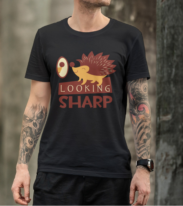 Looking Sharp Hedgehog Mirror Reflections T-Shirt