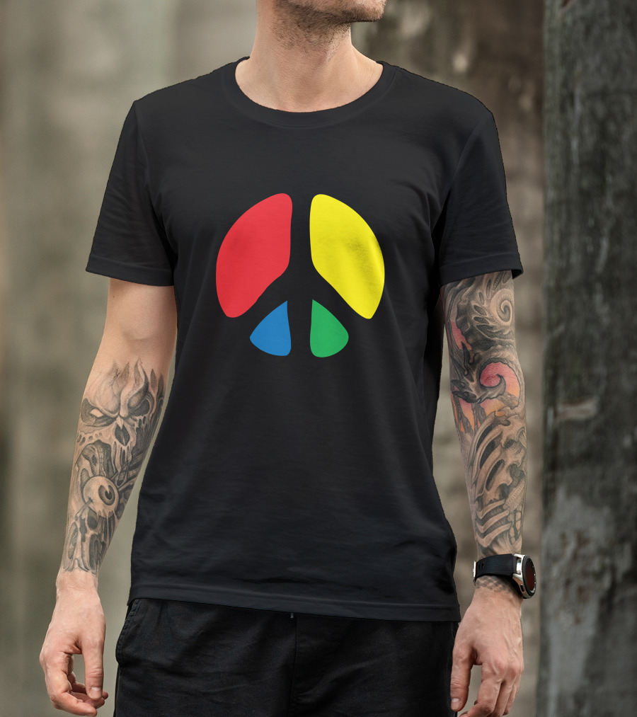 Peace Symbol Colorful Segments T-Shirt