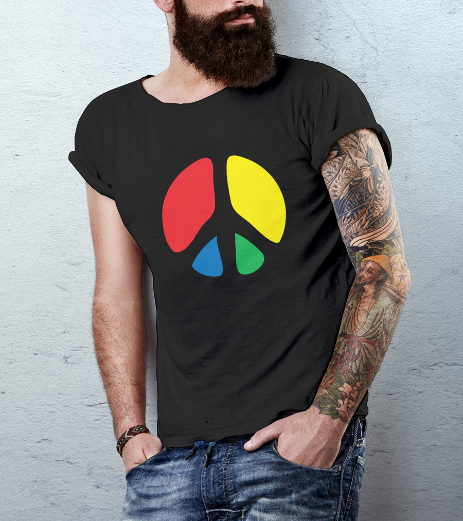 Peace Symbol Colorful Segments T-Shirt