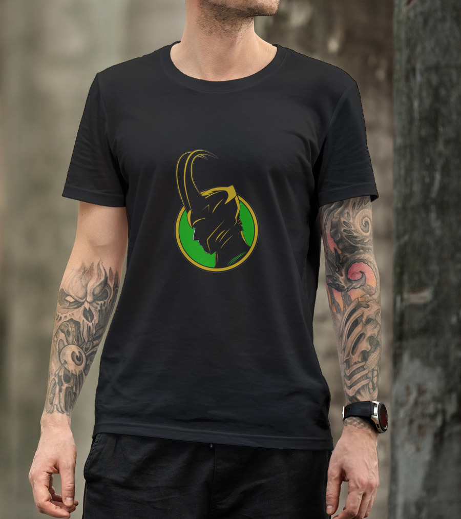 Tracy Loki Silhouette In Green Circle T-Shirt