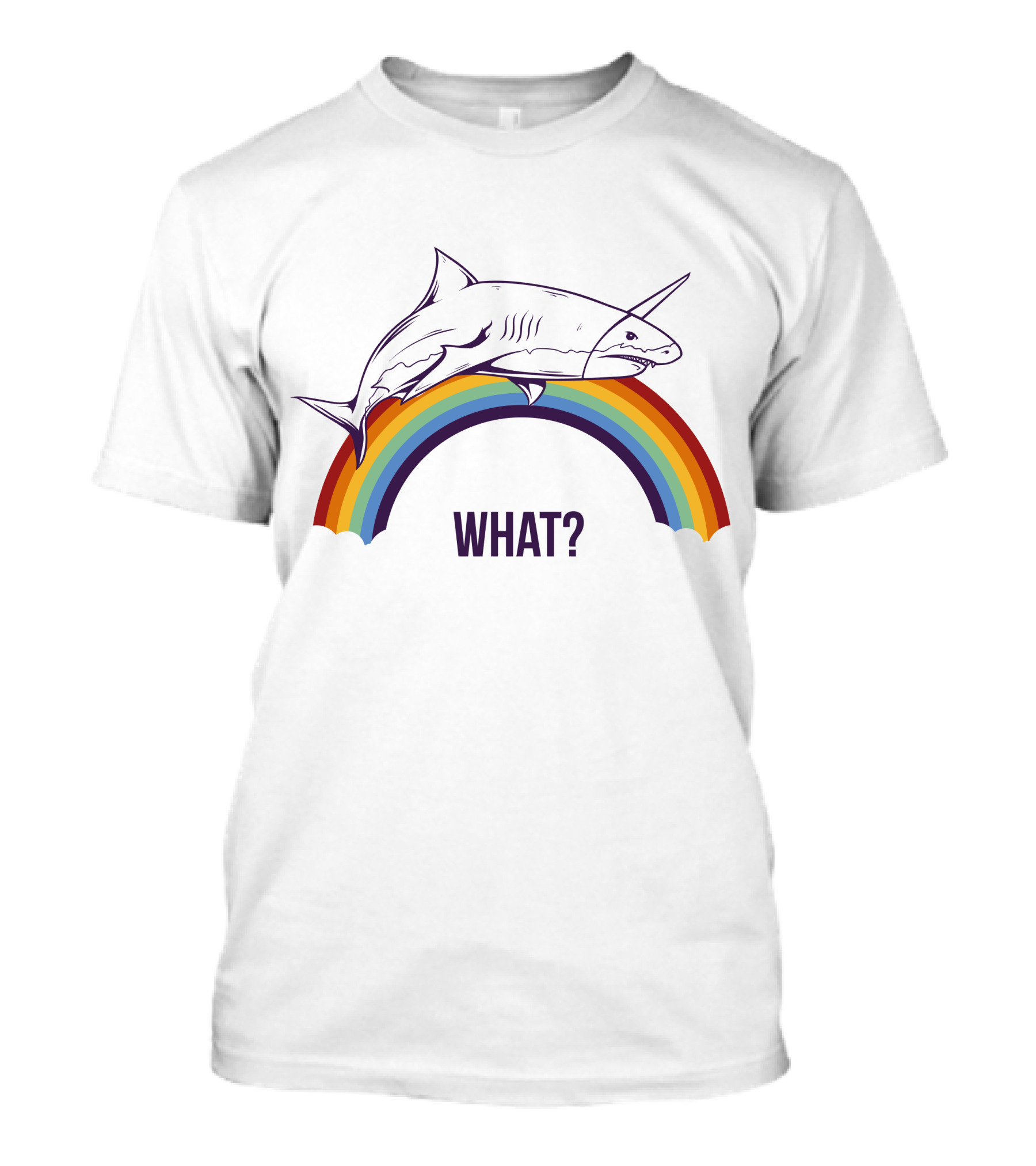 What Rainbow Shark Jumping Over Rainbow T-Shirt