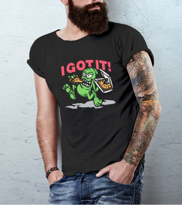 I GOT IT Aliens Pizza Character T-Shirt