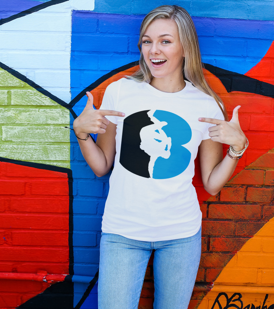 Breakdance Freeze B-Boy Silhouette Black And Blue T-Shirt