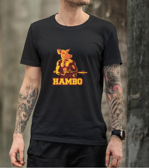 Hambo Pig Warrior With Rocket Launcher T-Shirt