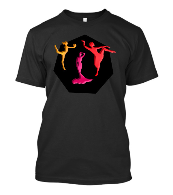 Ladies Dance Silhouettes In Vibrant Colors T-Shirt