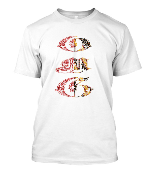 OMG Batik Pattern Typography T-Shirt
