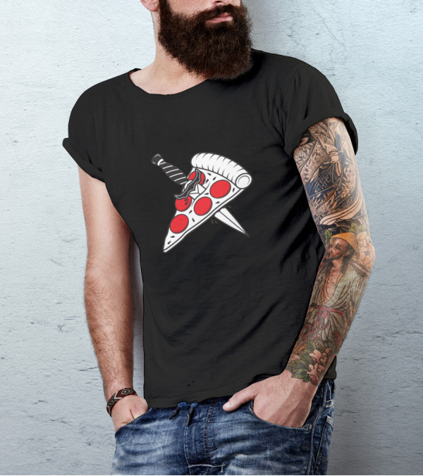 Pizza Slice With Dagger T-Shirt