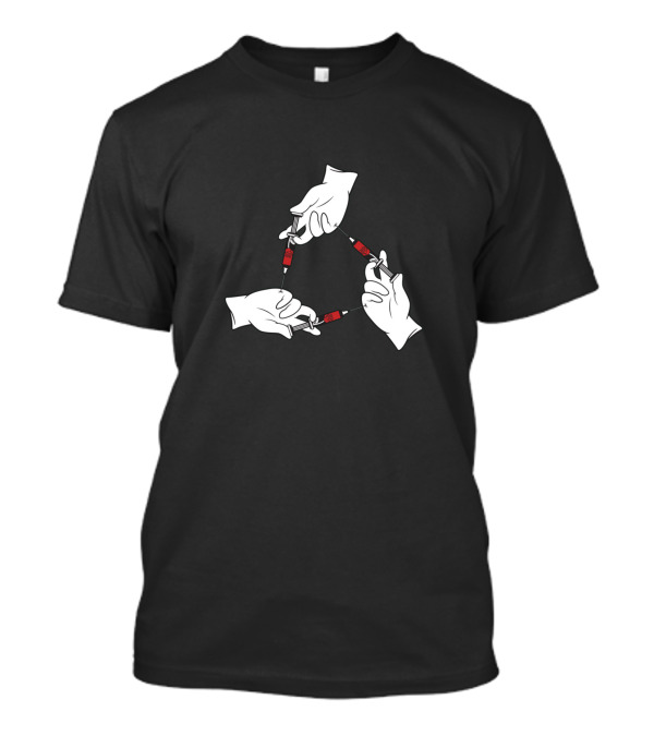 Rose Syringes Triangle Hands T-Shirt