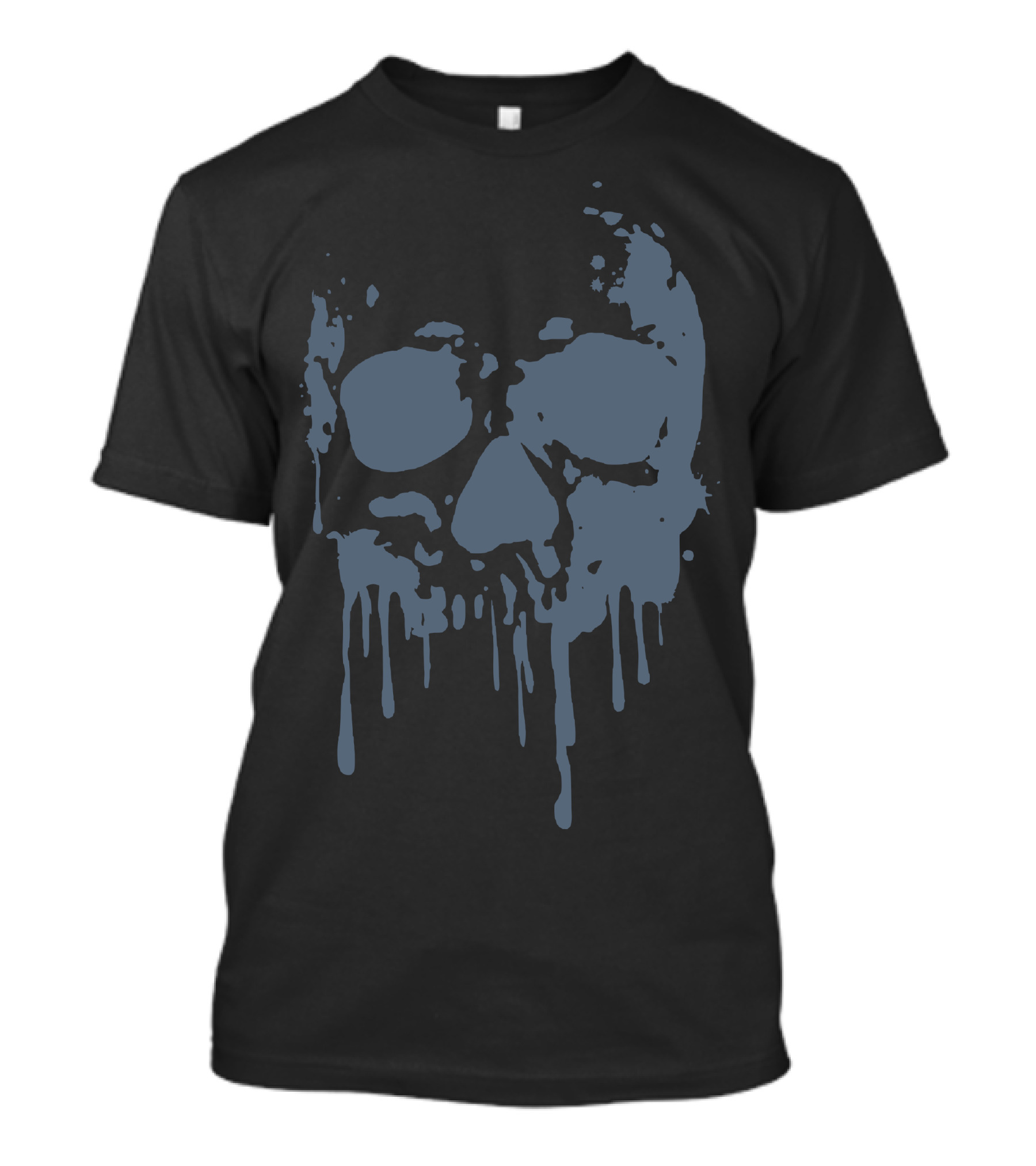 Skull Blood Dripping Paint Effect T-Shirt